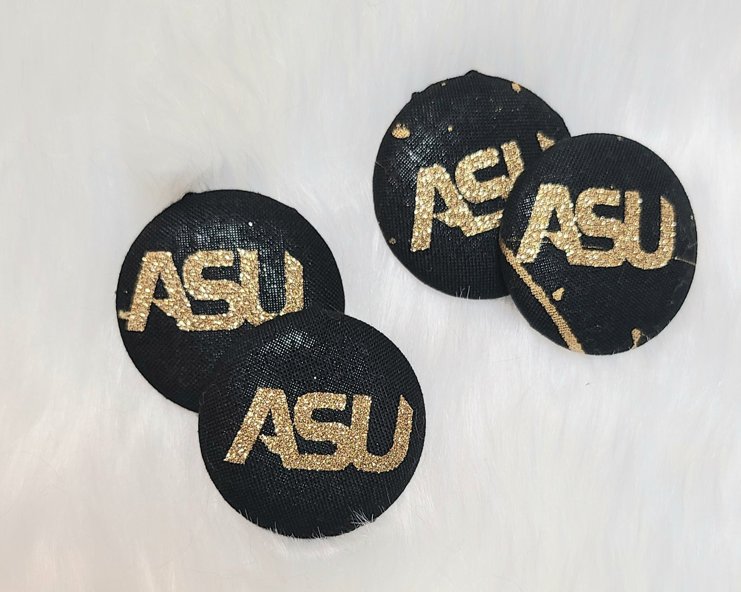 ASU Button Earrings