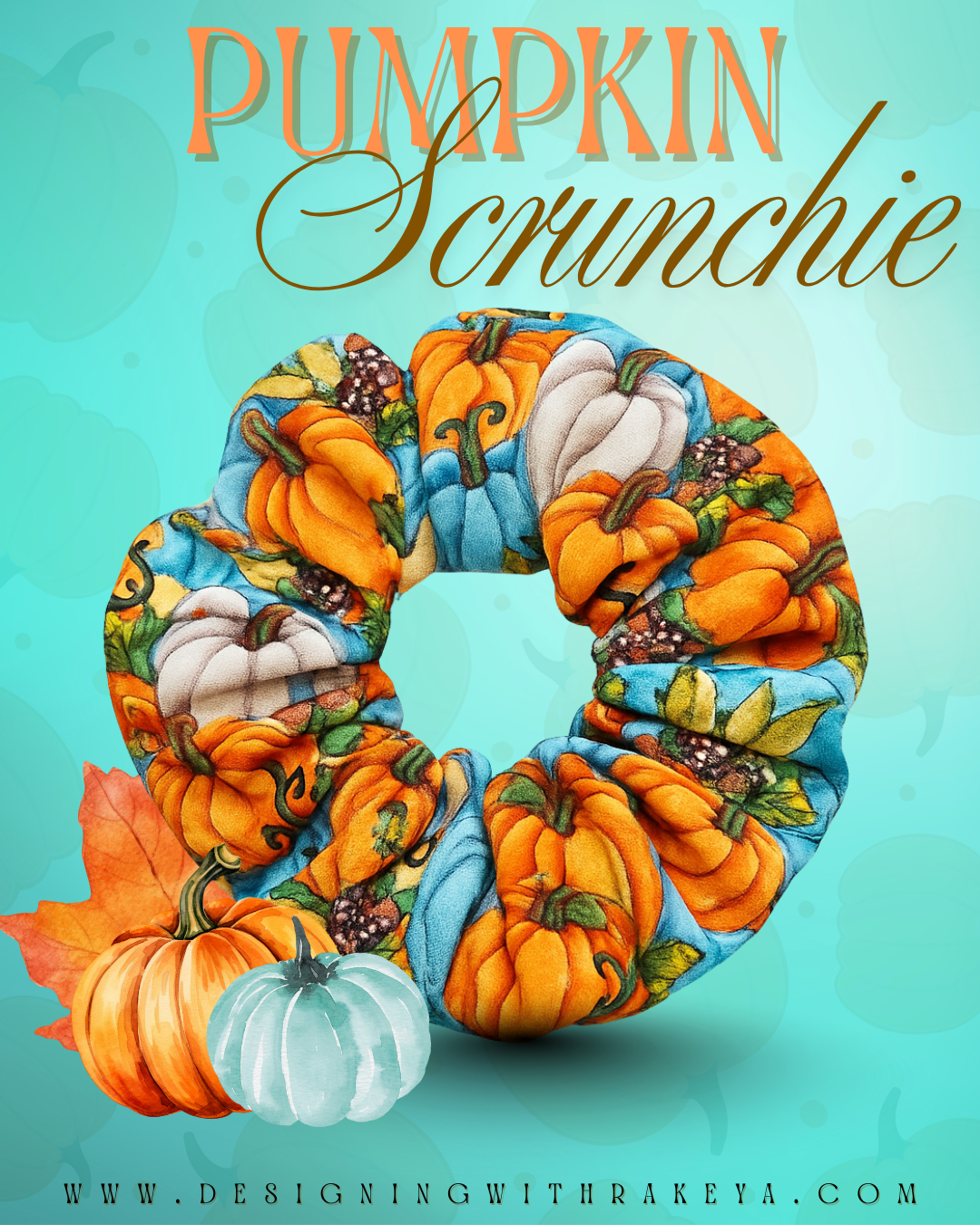 Jumbo Pumpkin Scrunchies