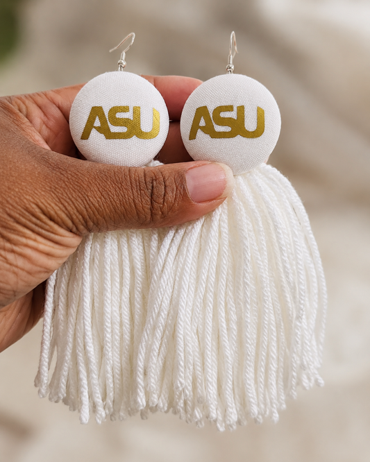 All White ASU Earrings