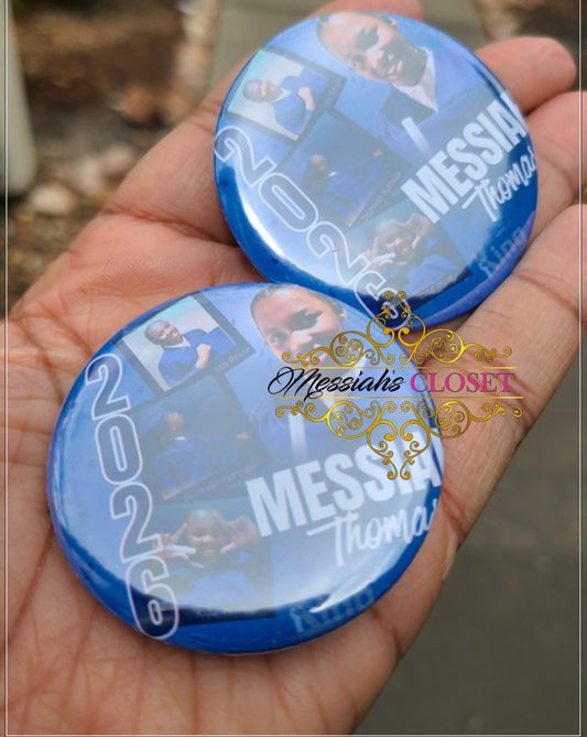 🎓 Custom Graduation Buttons (Set of 6)