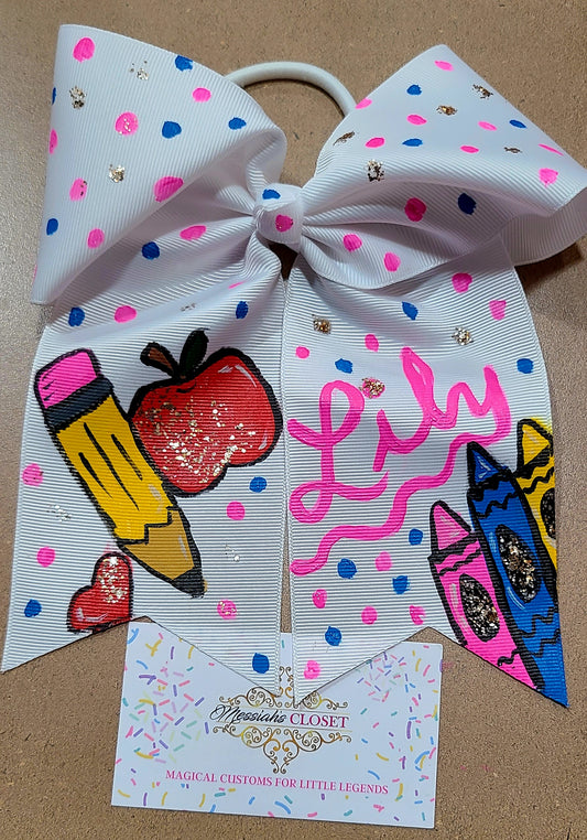 Custom Back to School Hair Bows