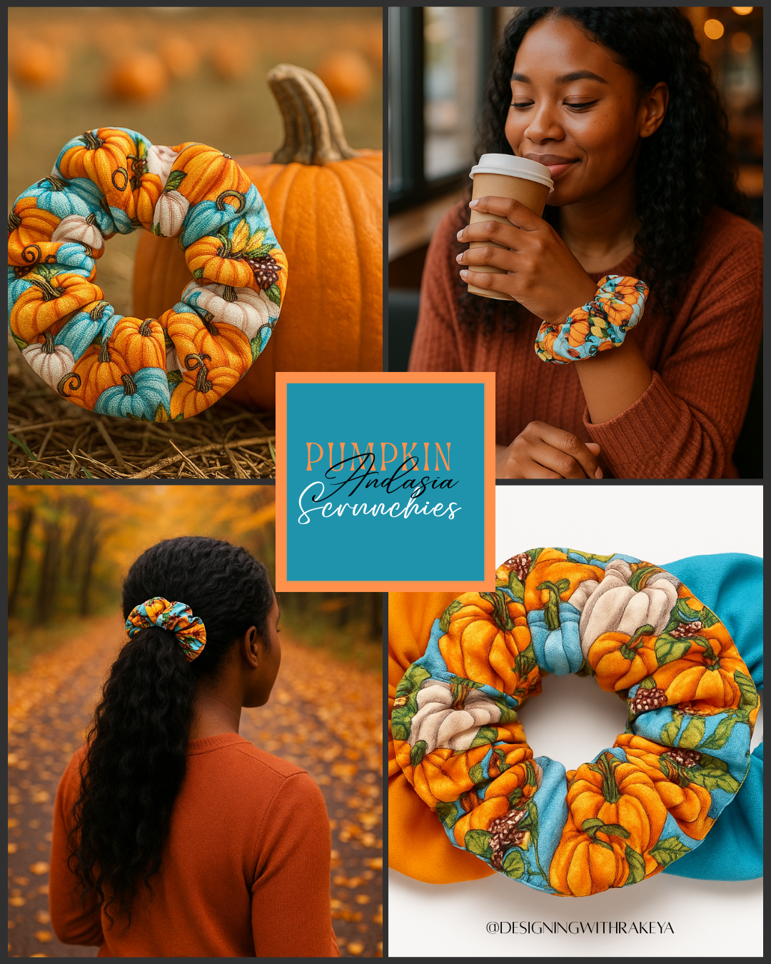 Jumbo Pumpkin Scrunchies