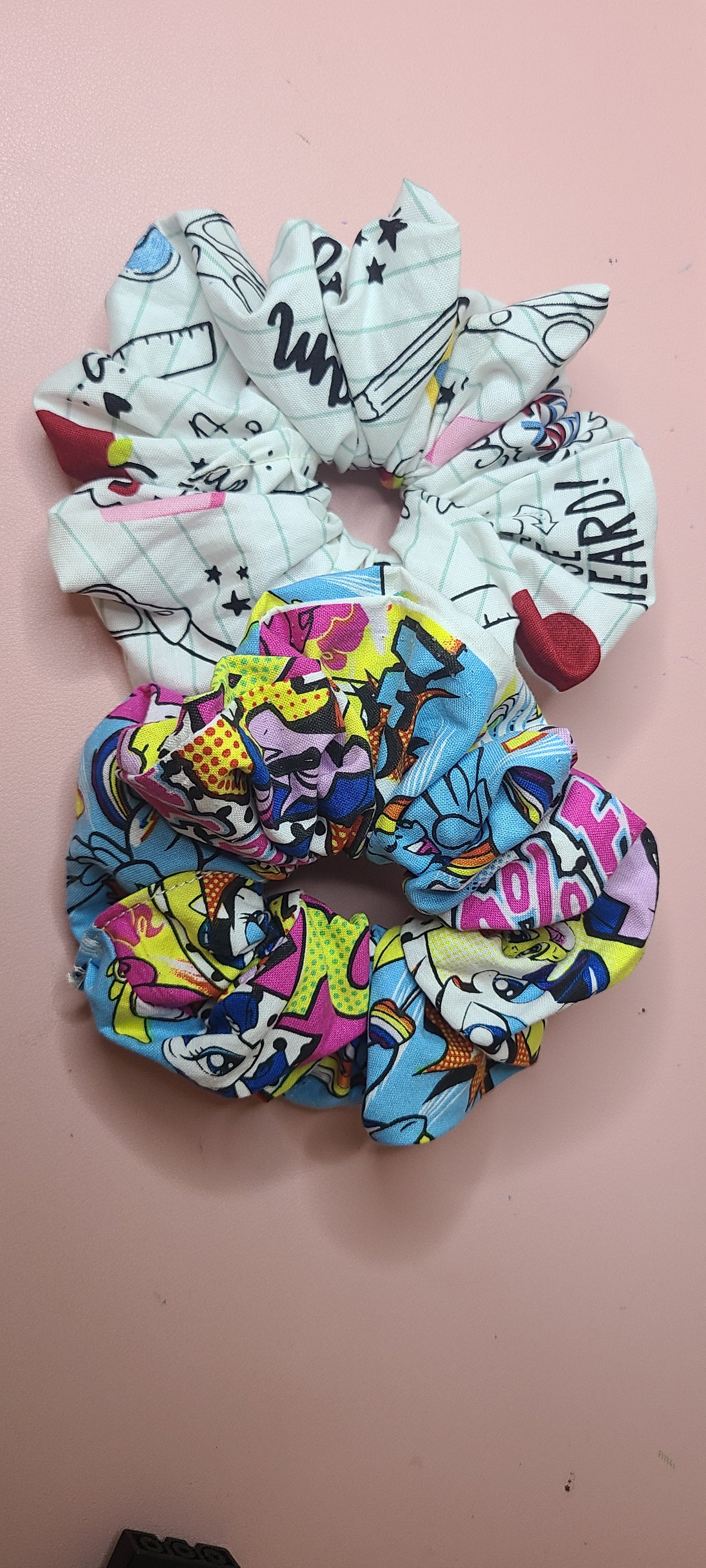 School Days and My Little Pony Jumbo Scrunchies