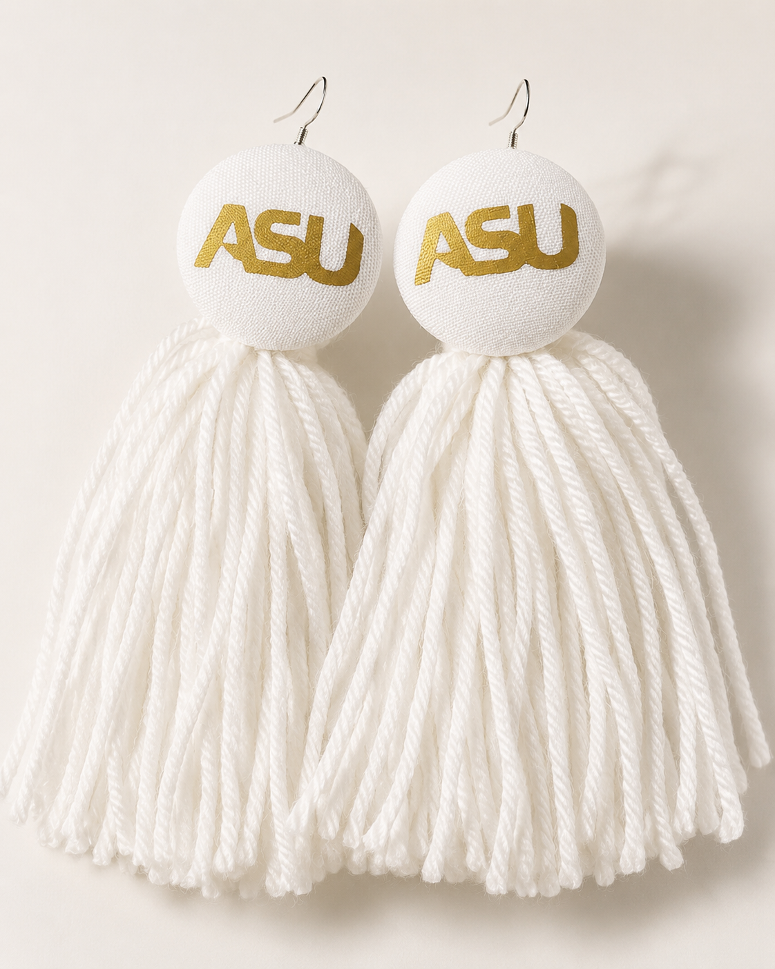 All White ASU Earrings