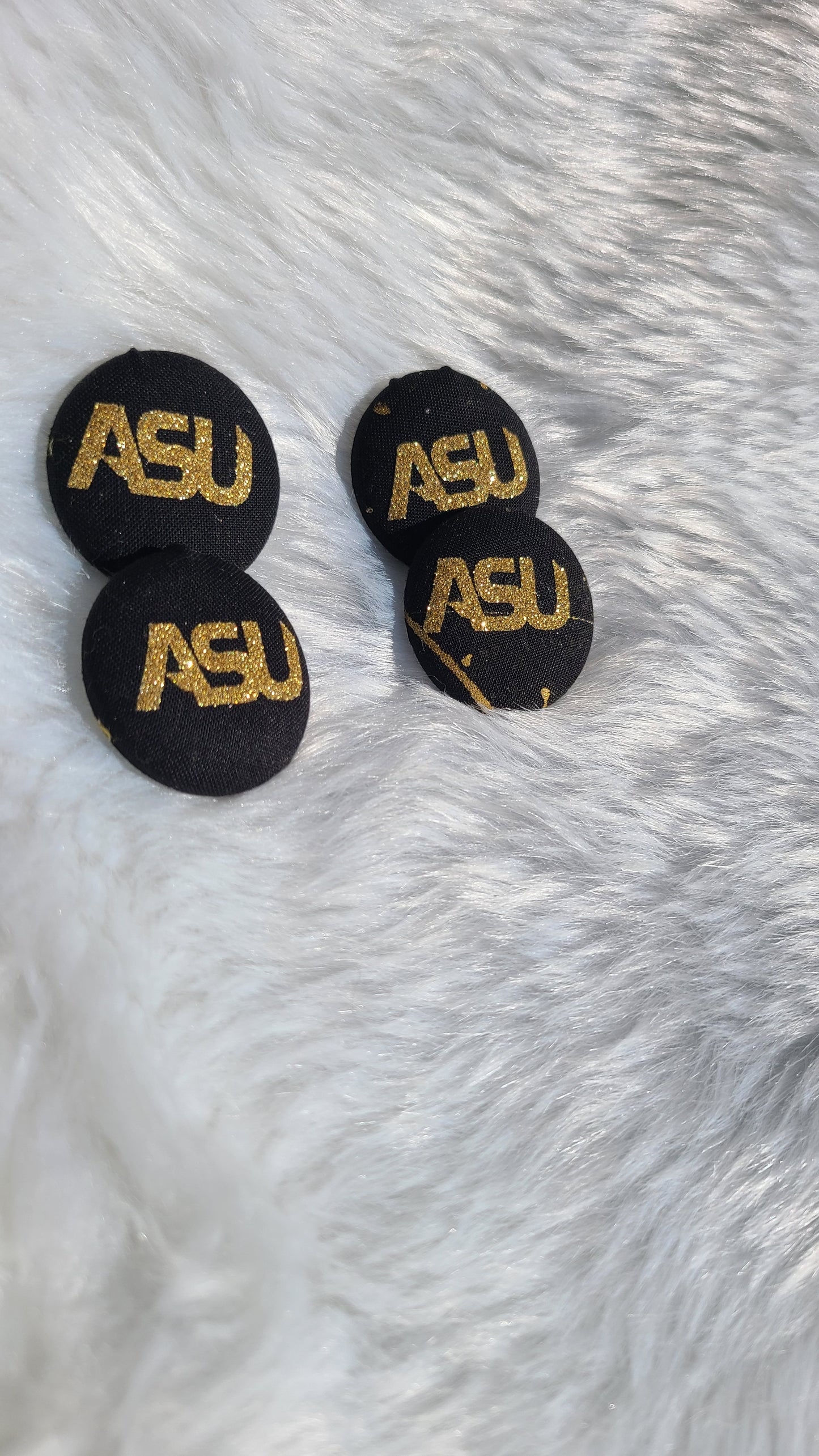 ASU Button Earrings